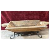 Antique wooden dough bowl