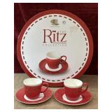 5 pc. The Ritz Collection Red Tea/Coffee Cup and