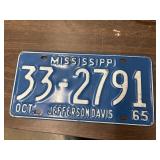 Authentic blue-and-white vintage Mississippi