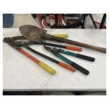 Tool Lot - Shovel, Loppers, Cable Cutters