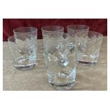 7 pc. lowball rock tumblers.