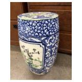 Vintage blue-and-white porcelain Chinese garden