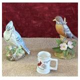 3 pc.  Andrea by Sadek hand-painted   porcelain