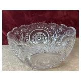 Pressed glass lamp shade.