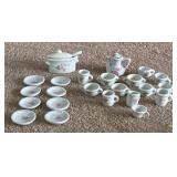 Miniature tea set.