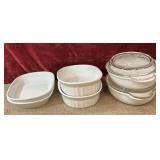 6 pc. vintage Corning Ware Grab It , Vision, and