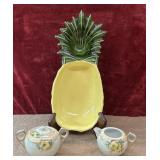 3 pc. vintage Metlox Poppytrail Pineapple Chip &