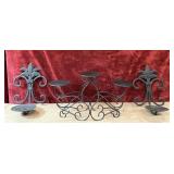 3 pc. metal fleur-de-lis wall sconce candle