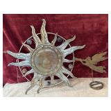2 pc. celestial sun metal wall hanging and metal