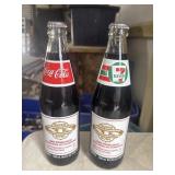 2 Vintage 1985 commemorative glass Coca-Cola
