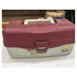 Plastic  Plano tackle box , drill bits, auger
