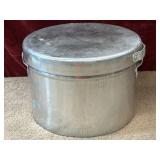 Vintage aluminum nesting camping cookware and