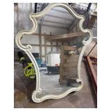 Large Vintage White Wall Mirror