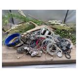 Large bag full of mixed good and scrap jewelry.