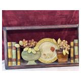 At Home Vintage 1970s or 1980s 3D floral and