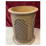 vintage mid-century modern faux wood plastic