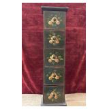 Tall slender wooden accent cabinet