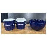 The Ramekins. Oneida Portugal Cobalt Blue