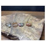 Vintage Aesthetic Statement Ring Lot | Resin