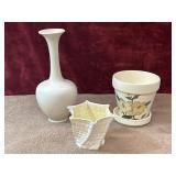 3 pc. vintage Rookwood Art Pottery vase,  ceramic