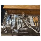 Vintage silver-plated utensil set handle