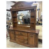 Vintage Ethan Allen Antiqued Pine Old Tavern 72"