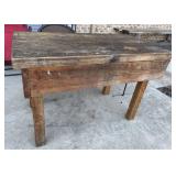 Vintage butcher block table. The top is not