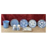 small, round porcelain Plates,shakers,  Schumann