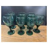 7 Vintage Libbey "Teardrop" wine/water goblets in