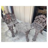 Vintage cast iron patio bistro set.