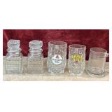 Vintage glass Sheffield English pickle castor