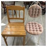 Vintage Teena Originals Vanity Chair, rustic