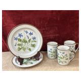 5 pc. Violet No. 202 vintage Japanese stoneware