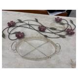 Fetco Adira Floral Metal Wall Art, vintage oval