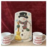 3 pc.  Christmas : vintage New Debco stoneware