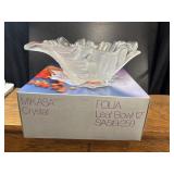 Mikasa Crystal Folia Leaf Bowl, made in W.