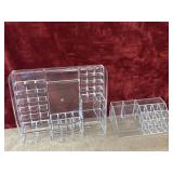 2 pc. clear acrylic makeup and cosmetic