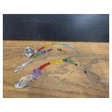3 Rainbow crystal prism suncatchers with a string