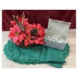 11 pc. Christmas place mats and festive Christmas