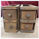2 pc. vintage wooden drawers  from antique