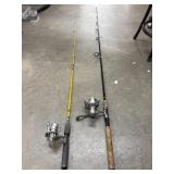 Vintage Spinning Rod & Reel Combo Lot ï¿½ Yellow