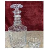 2 pc. Vintage cut glass liquor/whiskey decanter