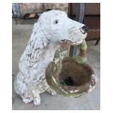 Vintage concrete garden statue of an English