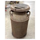 Vintage 10-Gallon Metal Milk Can w/ Lid