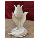 2 pc. Vintage Vista Alegre white porcelain tulip