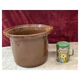2 pc. Brown glazed stoneware Crock stoneware