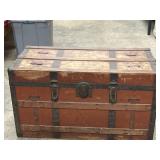 Antique 19th-century wooden dome-top (or