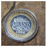 1996 Grand Casino Hollywood Classics Silver Token
