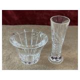 2 pc. vintage Orrefors Sweden crystal votive