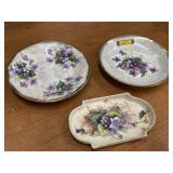 3 pc. vintage Ucagco Iridescent February Violet